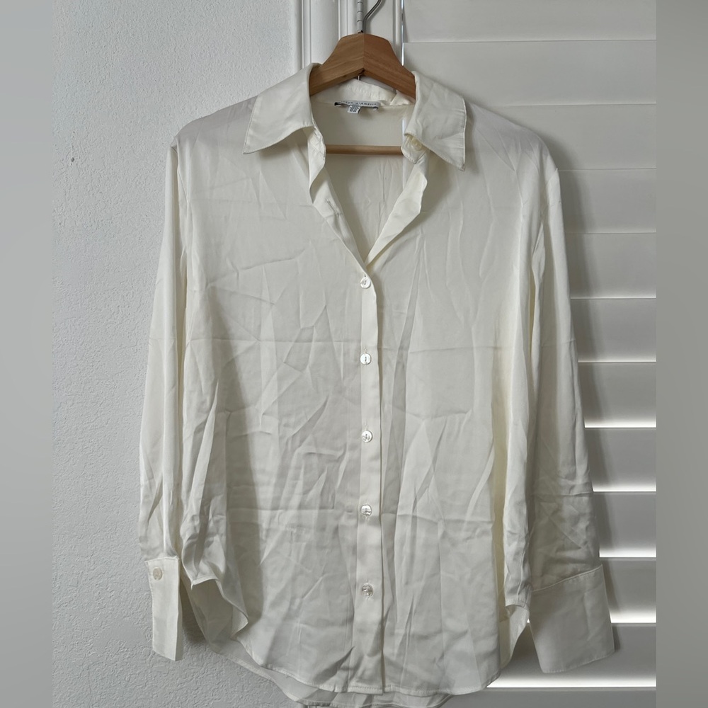 Silk button up